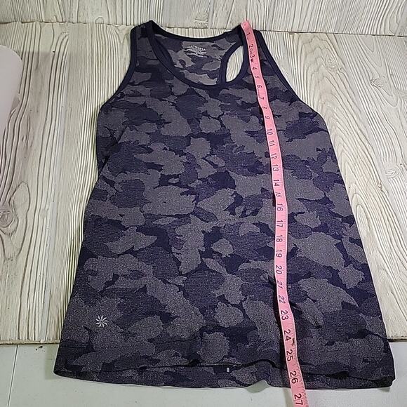 Athleta Speedlight Racerback Navy Camo Athletic Tank Top Womens Size Small - Picture 6 of 8